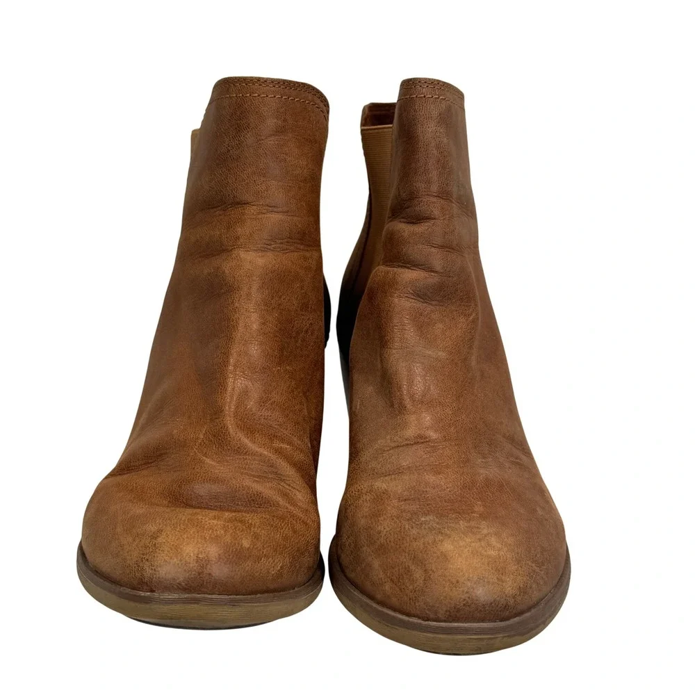 Timberland Leather Chelsea Boots Women's‎ 11 Brown Block Heel ReBOTL Defender